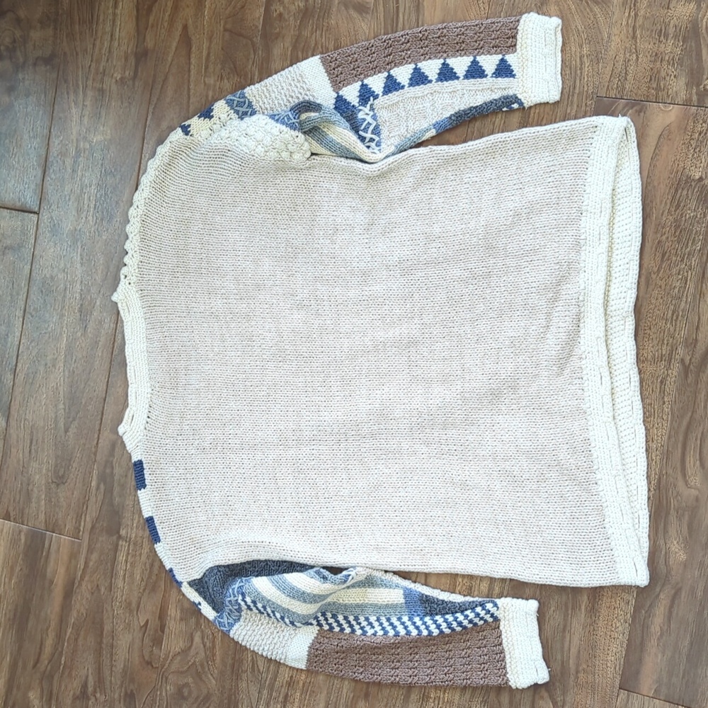 Patchwork Textured Knit Sweater - Picture 2 of 10